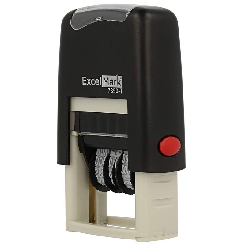 ExcelMark Emailed - Self-Inking Rubber Date Stamp - Compact Size - Black Ink - Image 3